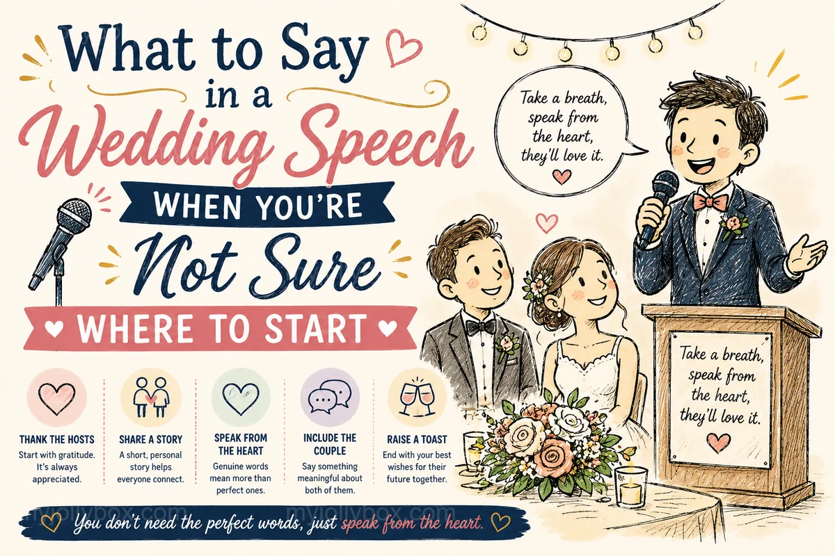 What to say in a wedding speech when you are not sure where to start