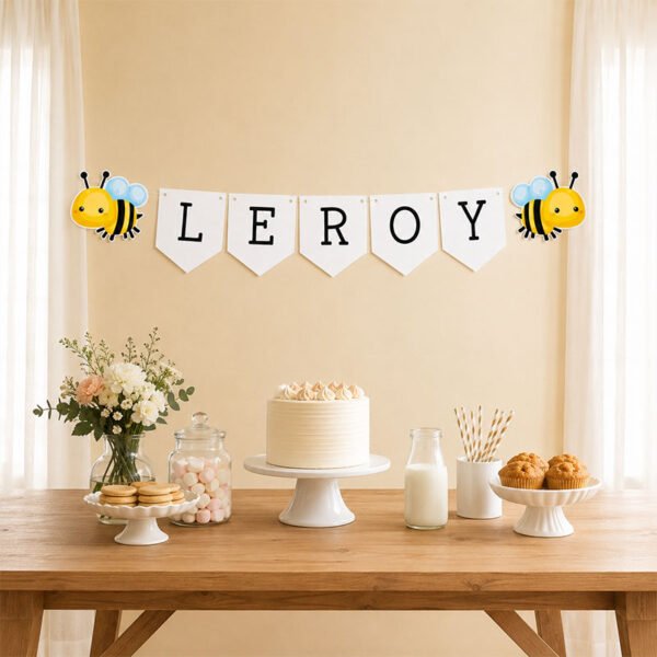 Personalised Bumble Bee Bunting Banner | Singapore