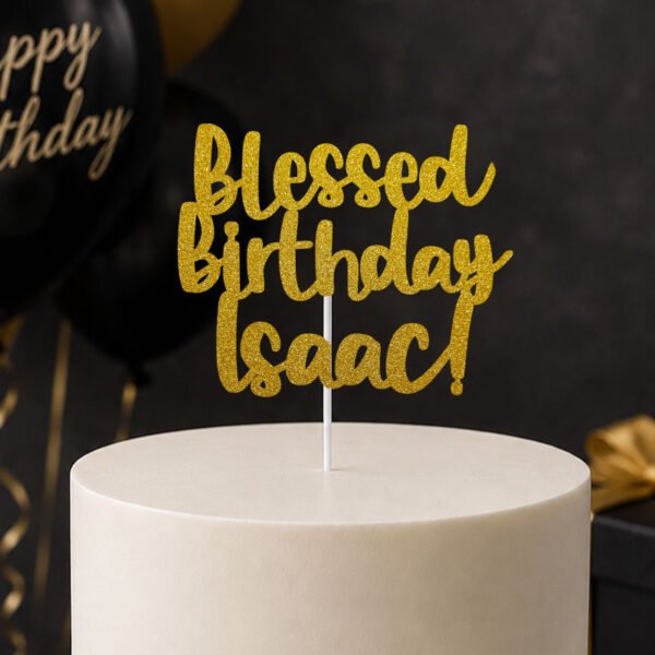 Blessed Birthday Cake Topper Singapore | Personalised Name