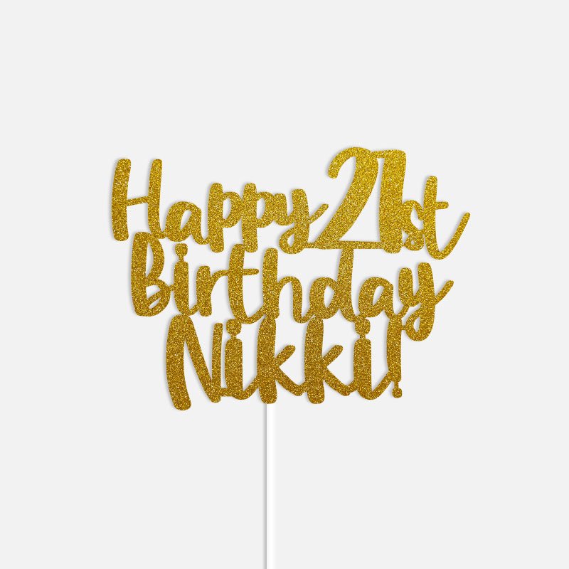 Happy Birthday Cake Topper Singapore | Personalised Name and Age - Image 2